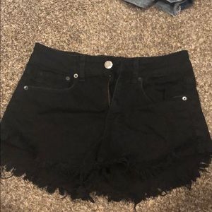 High waisted American eagle black shorts
